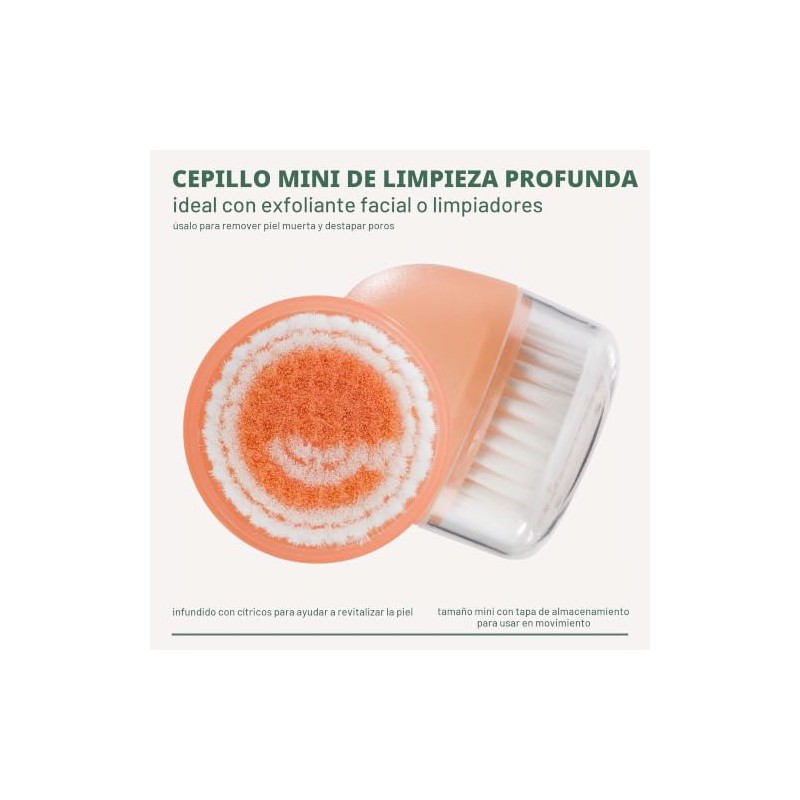 EcoTools Mini Facial Cleansing Brush, Infused with Citrus, Best with