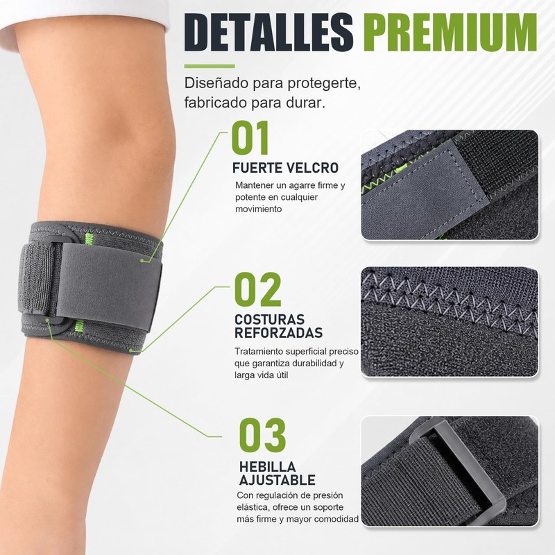 2 PCS Codera Ajustable, Codo de Tenista, Codera para Tendinitis,