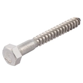 5/16 x 3-1/2 Stainless Lag Bolt (25-Pack) 18-8 Stainless Steel, Heavy Duty Hex Wood Lag Screw, ASME B18.2.1 Commercial/Industrial Grade by Makers Bolt