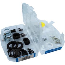 Cornat Sealing Assortment 87 Pieces - Rubber Seals, Sealing Rings & O-Rings in Set - For Use in Sanitary Areas - Suitable for Drinking Water / Sealing Elements / Sealing Rings / T380005, Black