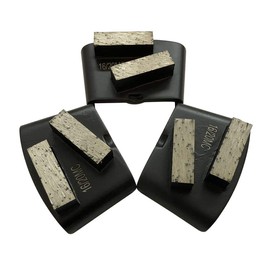 Diamond Grinding Tooling Designed for Husqvarna EZ Change and HTC Greyline/Professional Grinder, 2 Segments, Set of 3, Medium Bond, 18/20 Grit