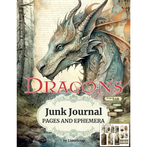 Dragons: Junk Journal Pages and Ephemera