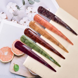 Lurrose Acrylic Duck Bill Long Beak Clips Side Slide Salon Style Hair Claw Clamp Clutches Grey