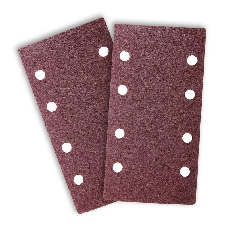 ExcInter 10PCS 93x185mm Sandpaper Sanding Paper 8 Holes Loop Sand