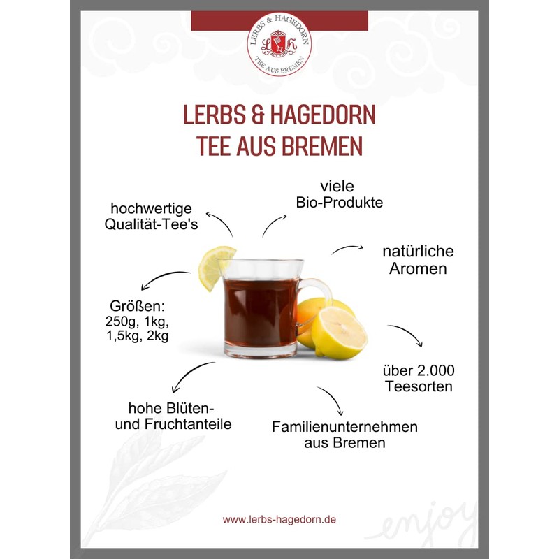 Lerbs & Hagedorn, Roibuschtee Berry Mix, 250 g (approx. 21