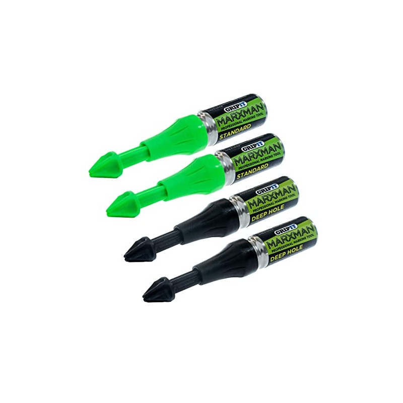MarXman Green Standard x2 Chalk Black Deep x2 Marking Pen