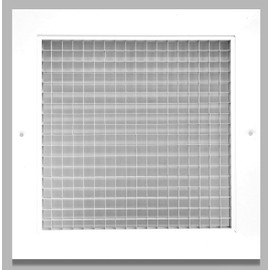 HVAC Premium 10" x 10" Cube Core Eggcrate Return Air Grille - Aluminum Rust Proof - HVAC Vent Duct Cover - White [Outer Dimensions: 11.75 X 11.75]