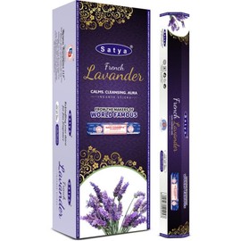 Satya Nag Champa Incense Sticks| 6 Boxesx20 Sticks Each| French Lavender,Jazmin,Red&White Rose,White Sage,Palo Santo, Dragon's Blood | Total 120 Sticks |