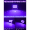 CREPOW Rechargeable LED Black Light, Battery Powered Portable Blacklight, 400nm