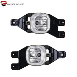 SPIEGEER Fog Lights Assembly for 1999 2000 2001 2002 2003 2004 Ford F250 350 450 550 Replacement Fog Lamps Kit for 2001-2004 Ford Excursion with H10 12V 42W Halogen Bulb Clear Lens