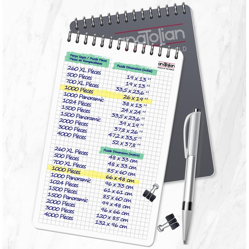 Anatolian Puzzle - Lago Del Porto, 1000 Piece Jigsaw Puzzle,