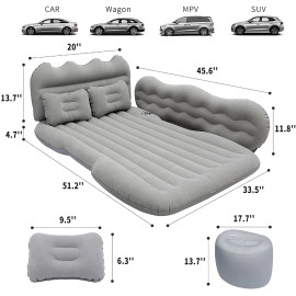 Unbranded Cama Para Carro Inflable Colchon Aire De Coche Auto Van SUV Viaje Dormir Camping