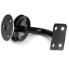 ZOENHOU 6Pack Black Stainless Steel Handrail Brackets, Curved Handrail Brackets