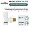 Hot Flow White Cascade Angled Modern TRV Thermostatic Radiator Valve
