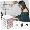 SHOWERORO Desktop Organizer for Office Multi-level Pp Plastic Box Mini
