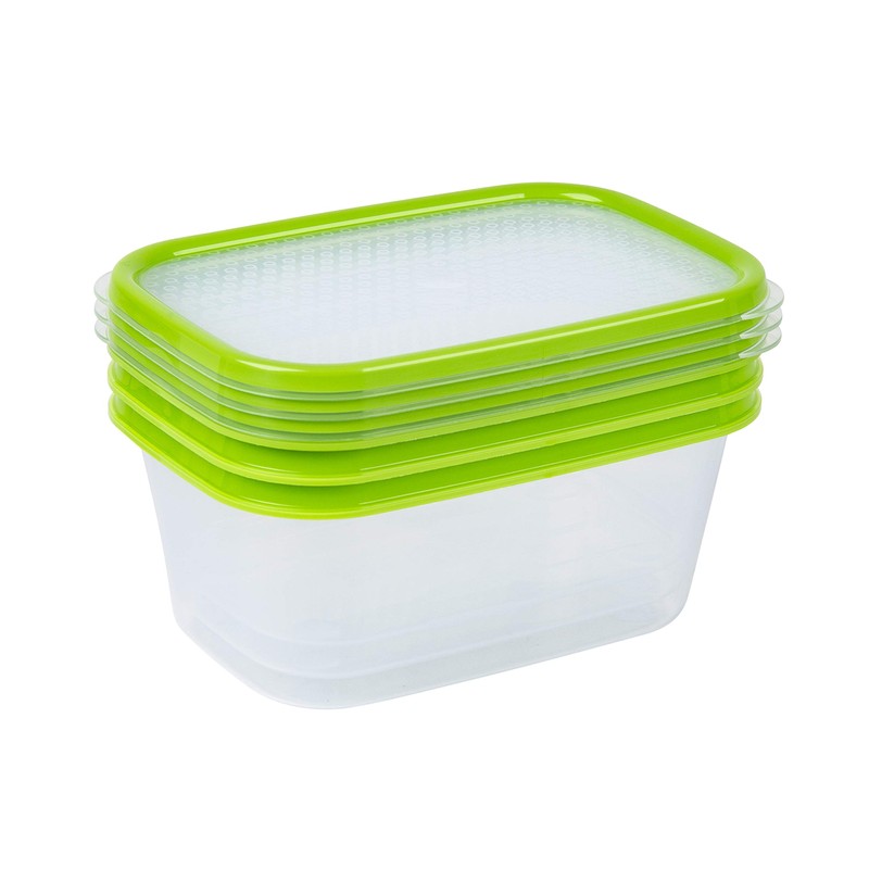 Décor Match-Ups Basics Oblong Storer, Green, 1.5 Litre Capacity (Pack