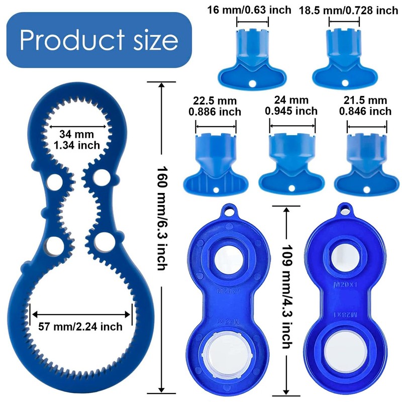 Taicols Aerator Key, 7 Pcs Faucet Aerator Removal Tool Faucet