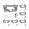 ledscom.de 6 Pieces Ceiling recessed Frame RIR recessed Frame Chrome