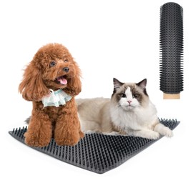 2 PCS Dog Scratching Post Pad, 14.2 x 11.8 Inch PVC Dog Back Scratcher, Soft Touch Itch Relief Pad for Horse Cow Goat Sheep, Massage Bed Massage Brush for Wooden Stake Wall Sofa Ground