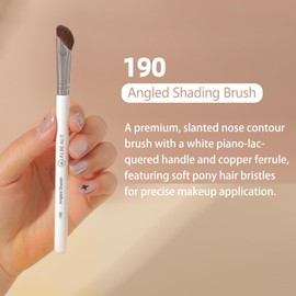 Albeaut Eyeshadow Brush, Angled Nose Contour Brow Bone Highlight Makeup Brush (190 angled shader)