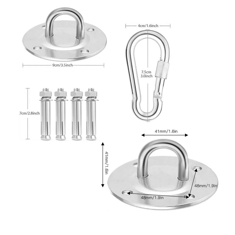 Hammock Hanging Kit 304 Stainless Steel Stable Heavy Duty Ceiling