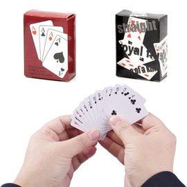 SGERUFZ 2 Decks Mini Playing Cards, Miniature Poker Cards for Children Adults, Small Playing Cards, Mini Playing Cards, Dollhouse Furniture Accessories
