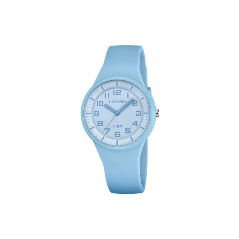 CALYPSO K5851/3 Trendy Women's Watch Rubber Case, Multi-Colour, Blue, blue,