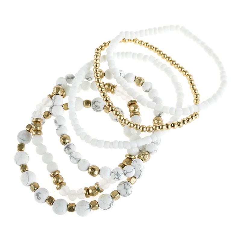 RIAH FASHION Bohemian Beaded Multi Layer Versatile Statement Bracelets -