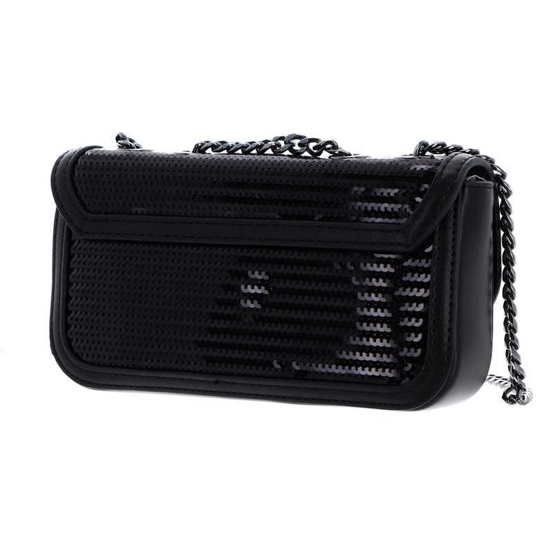 GUESS Kaska Mini Convertible Crossbody Flap Black