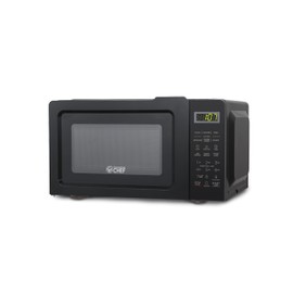 Commercial CHEF CHM770B Cu. Ft. Countertop Oven, 700W, with Digital LED Display, Power Levels, Push Button Door, 10” Diameter Turn Table Microwaves, 0.7 Cubic Feet, Black