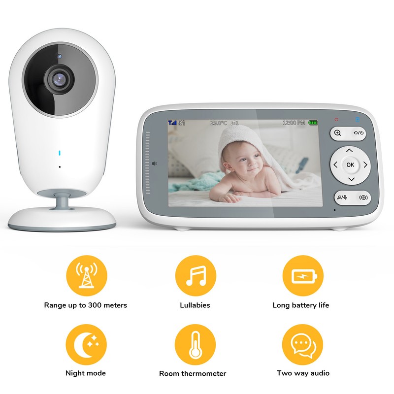 4 Inch Baby Monitoring Camera Wireless 2.4G 2 Way Talk