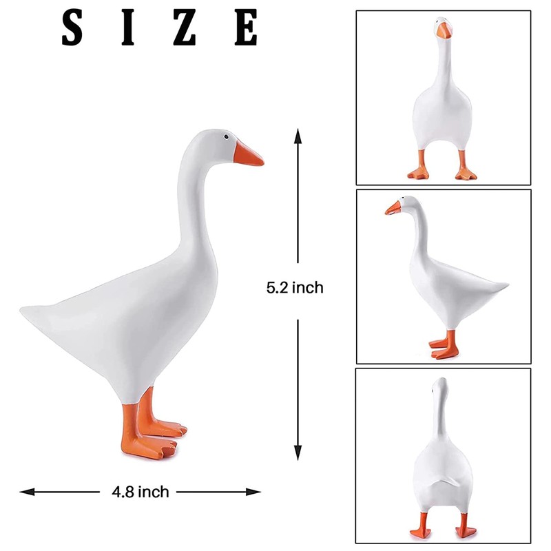 White Duck Magnetic Display Piece Resin Decoration Magnetic Goose Key