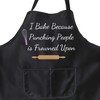 PXTIDY Baker Gift Baking Apron I Bake Because Punching People