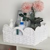 Graciadeco Scalloped Wicker Basket Natural Paper Rope Storage Baskets with