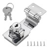 EMVANV Keyed Hasp Lock, 90 Degrees Lock Hasp T-wist Knob