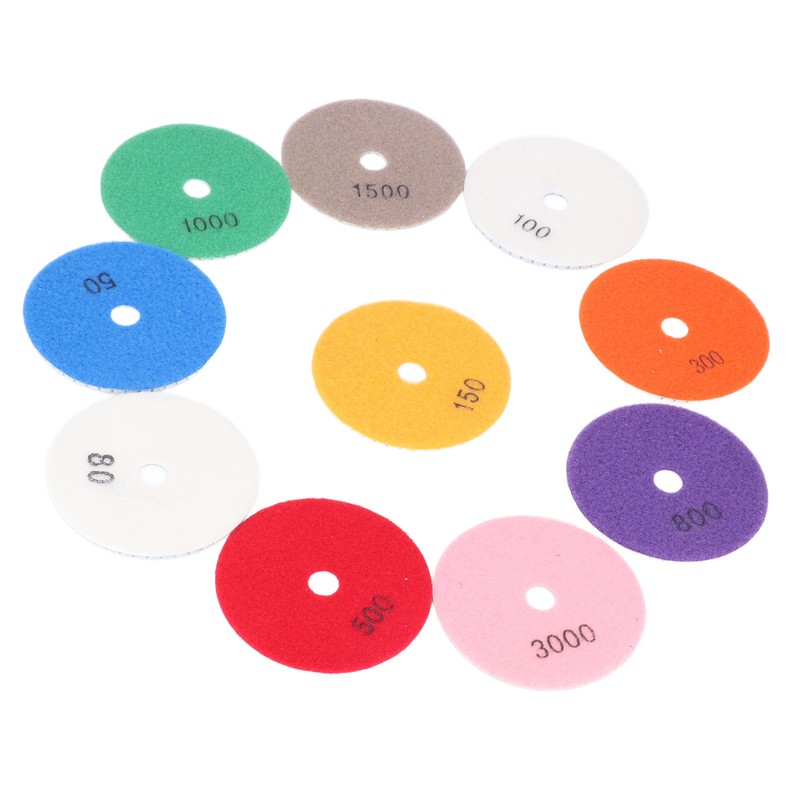 11Pcs/Set Diamond Polishing Pads Sanding Abrasive Disc with Backer Pad