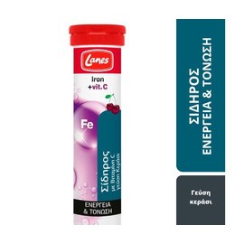 Lanes Iron Vit C with Cherry Flavour, 20 EffervTablets