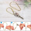 [PATIKIL] Brass Key Ring Set of 5 Screw Lock Clip