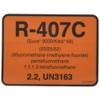 Diversitech R-407C Color Coded Refrigerant ID Label (04407)