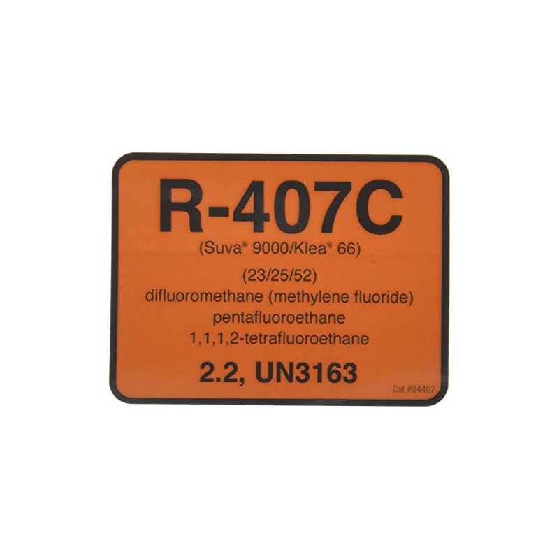 Diversitech R-407C Color Coded Refrigerant ID Label (04407)