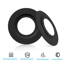 LEGELITE 2 Pack Metal Lamp Shade Reducer Ring, E27/E14 Light Fitting Lampshade Washer Adaptor Converter, Retainer Rings for Light Fixture (Black)