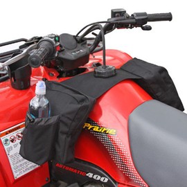 ATV UTV Snowmobile Tank Saddlebags - Waterproof Motorcycles Front Tank Bag Storage Pack Organizer Accessories with Water / Drink Pocket (Black)