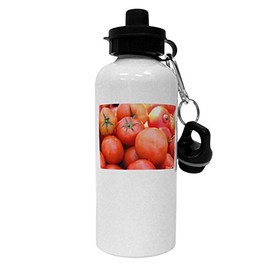 TOOLOUD Buy Local Produce Tomatoes Aluminum 600ml Water Bottle - White