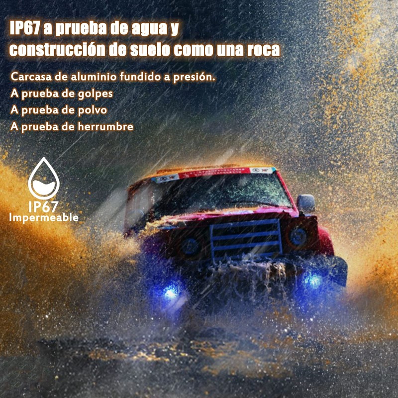 HEKE Luces LED RGB para Rocas, 8 cápsulas con aplicación