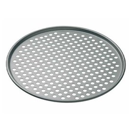 Nobel 30 cm Perforated Aluminium Pizza Tray,Pan Robust 1 mm Thick, 30cm Carbon