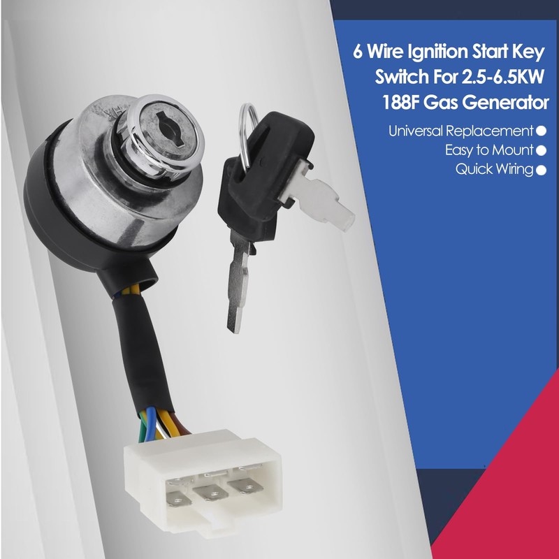 Key Switch of 6 Wire Ignition Start Ignition Start Key