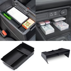 C COMCROSFLY 2PCS Center Console Organizer Tray and Center Console Divider Compatible with Honda CRV 2023 2024 2025, ABS Material Car Organizer, Car Console Organizer, Honda CRV Accessories
