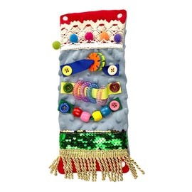 VOANZO Dementia Activity Pillow for Adults, Plush Pillow, Sensory Tactile Arm Pillow Cover, Decompression Pillow with Touch Gadgets, Sky Blue