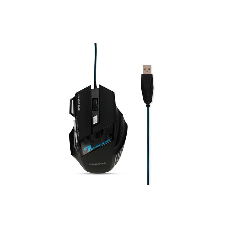 RadioShack Mouse Gamer Ergonómico Luces LED Luces LED Negro