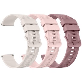 Mugust GloryFit Smart Watch Bands for GloryFit T80 T70 T60 T50 P99 P98 Smartwatch, 22mm Quick Release Silicone Replacement Band (Starlight+Pink+Smoke Purple)